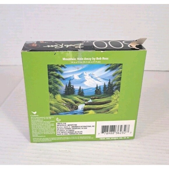 NEW Bob Ross “Mountain Hideaway” 300 Pc Puzzle 14"x11" Cardinal Sealed Art - Picture 2 of 2